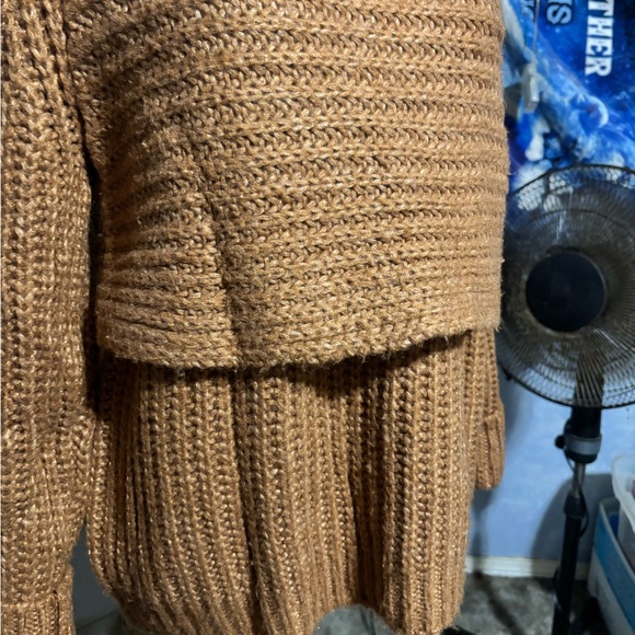 Mason Camel turtle Neck Sweater knit designer large #cottage core #knit - Picture 6 of 14